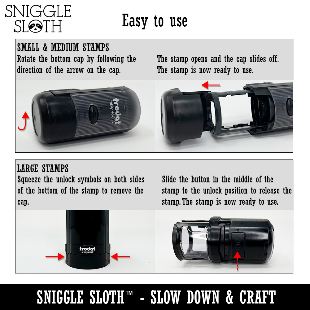 Gluten Free Self-Inking Rubber Stamp Ink Stamper for Stamping Crafting Planners