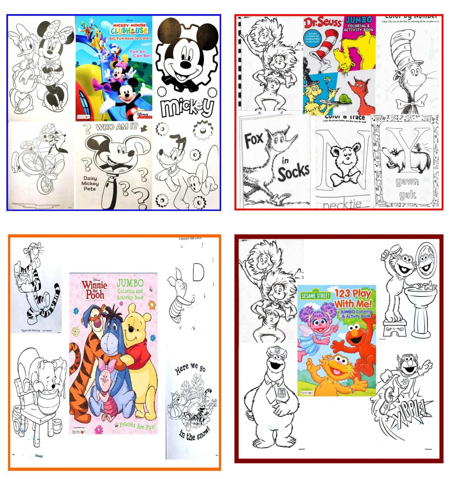 Coloring Books Ages 4-8 for Boys & Girls Assorted Licensed Coloring Book Set