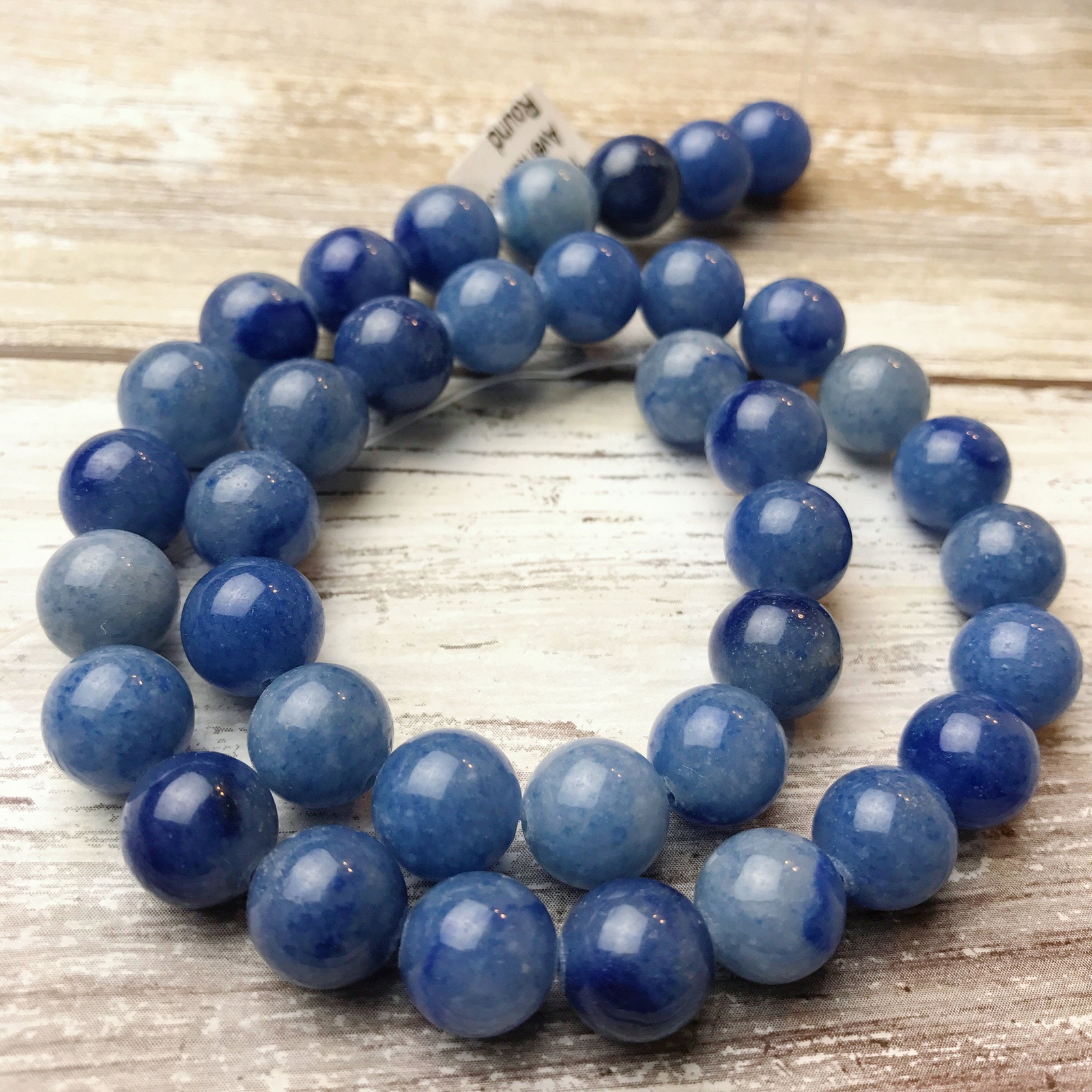 Blue Aventurine Smooth Round Beads 4mm 6mm 8mm 10mm 15.5″ Strand