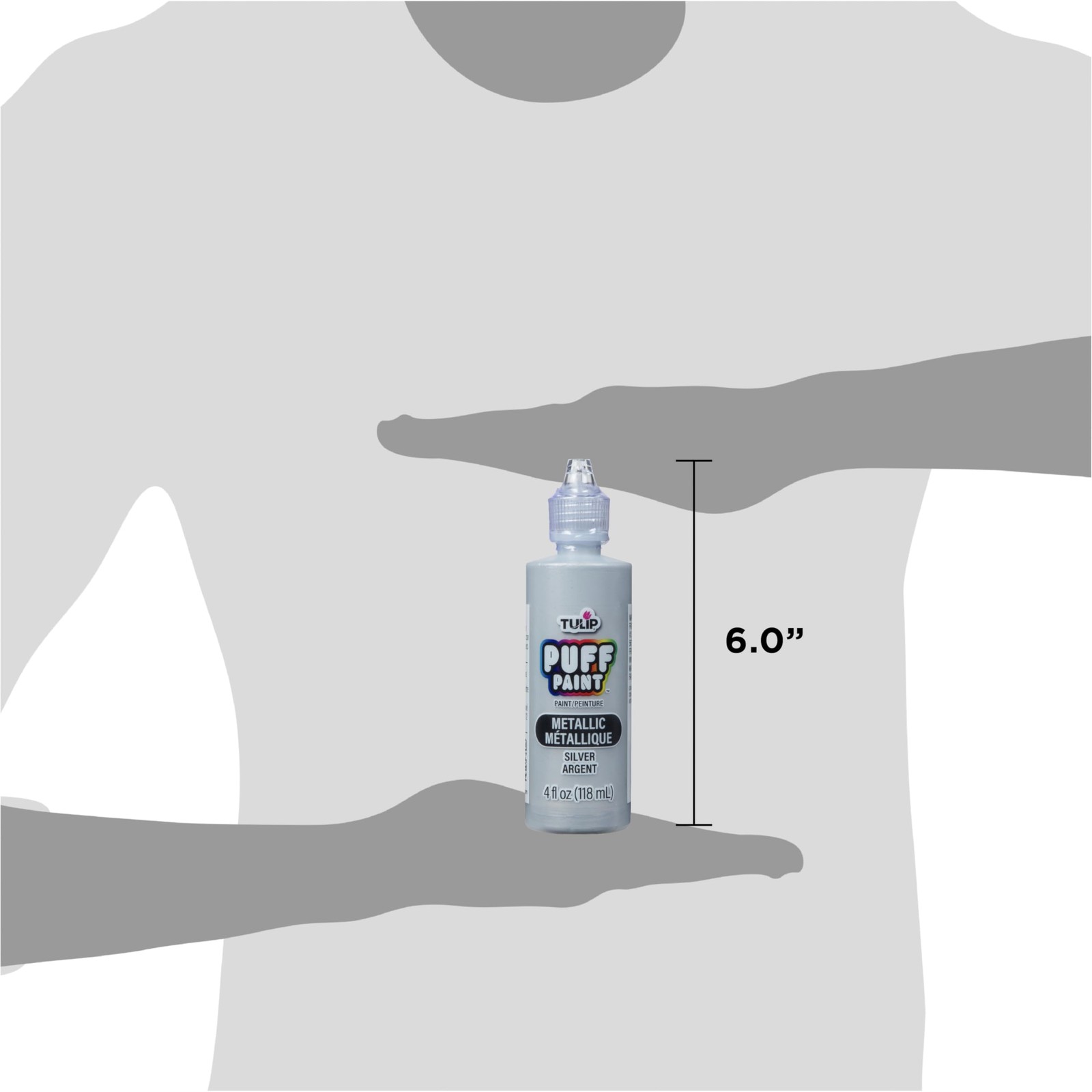 Pintura Para Tela Dimensional 17371 Dfpt 4 Oz Plateado Metalico, 4 Onzas Liq…