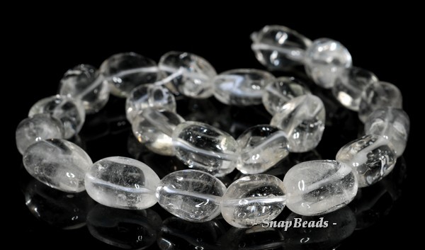 24X16-12X9MM ROCK CRYSTAL GEMSTONE NUGGET LOOSE BEADS 7inch