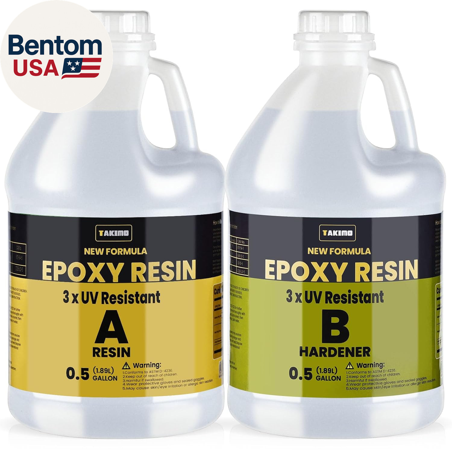 1 Gallon 3× UV Resistant Epoxy Resin Kit – Ultra Clear Non-Yellowing Formula for