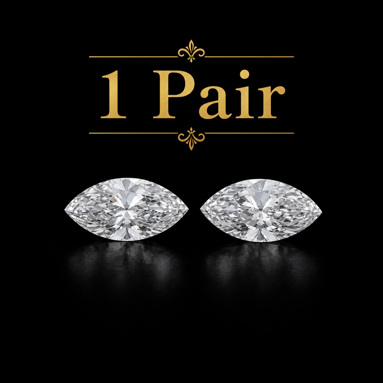 8 Ct Lab Grown White Diamond Marquise Cut VVS1 D Grade Stone Pair (4+4 Ct)