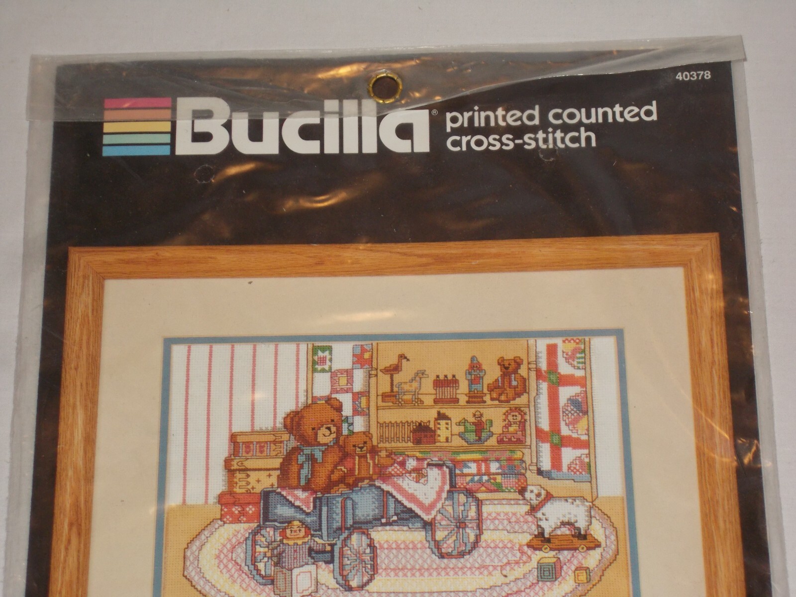 Bucilla Grandma’s Attic Printed Cross Stitch Kit 1989 #40378 9” X 12” New