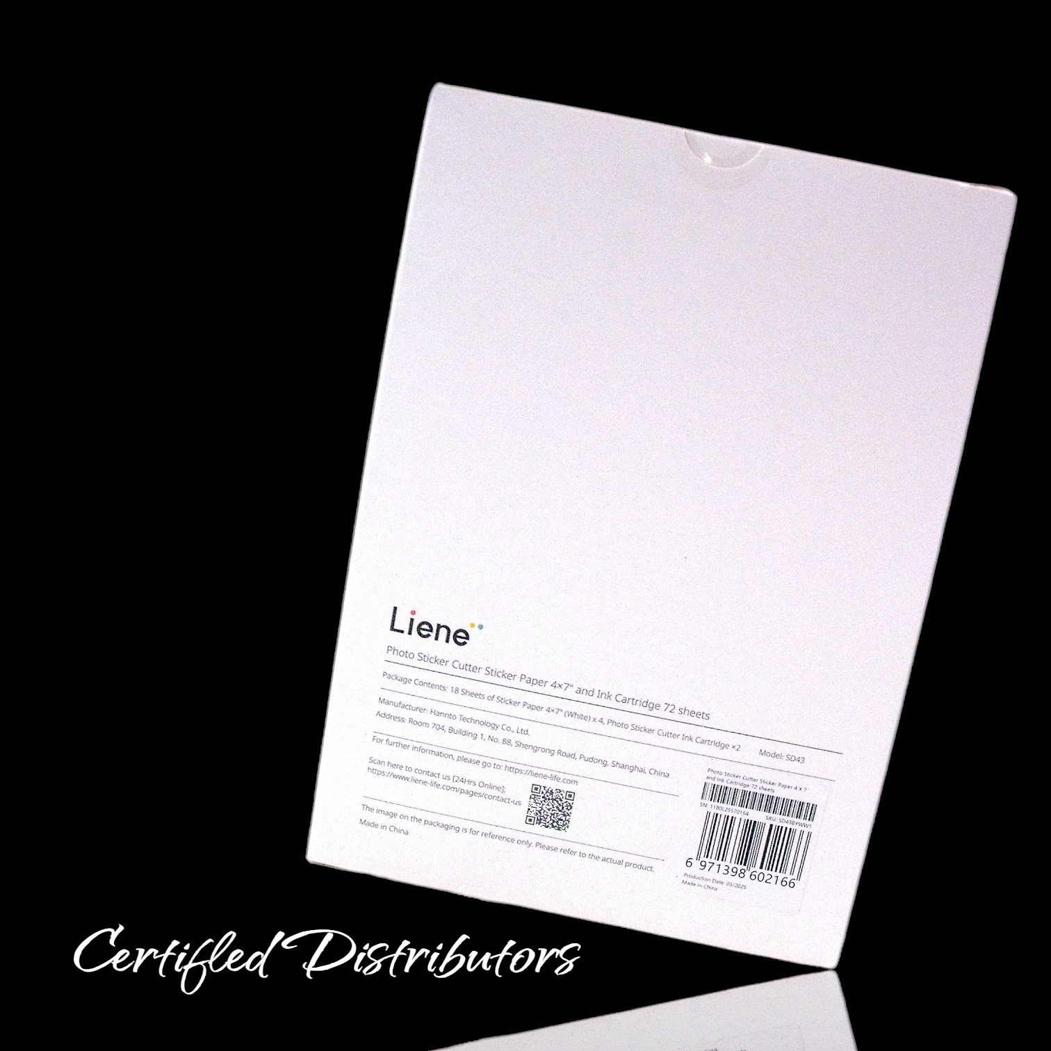 Liene Photo Sticker Cutter, 72 Sheets Sticker Paper & Ink Cartridge, SD43, New