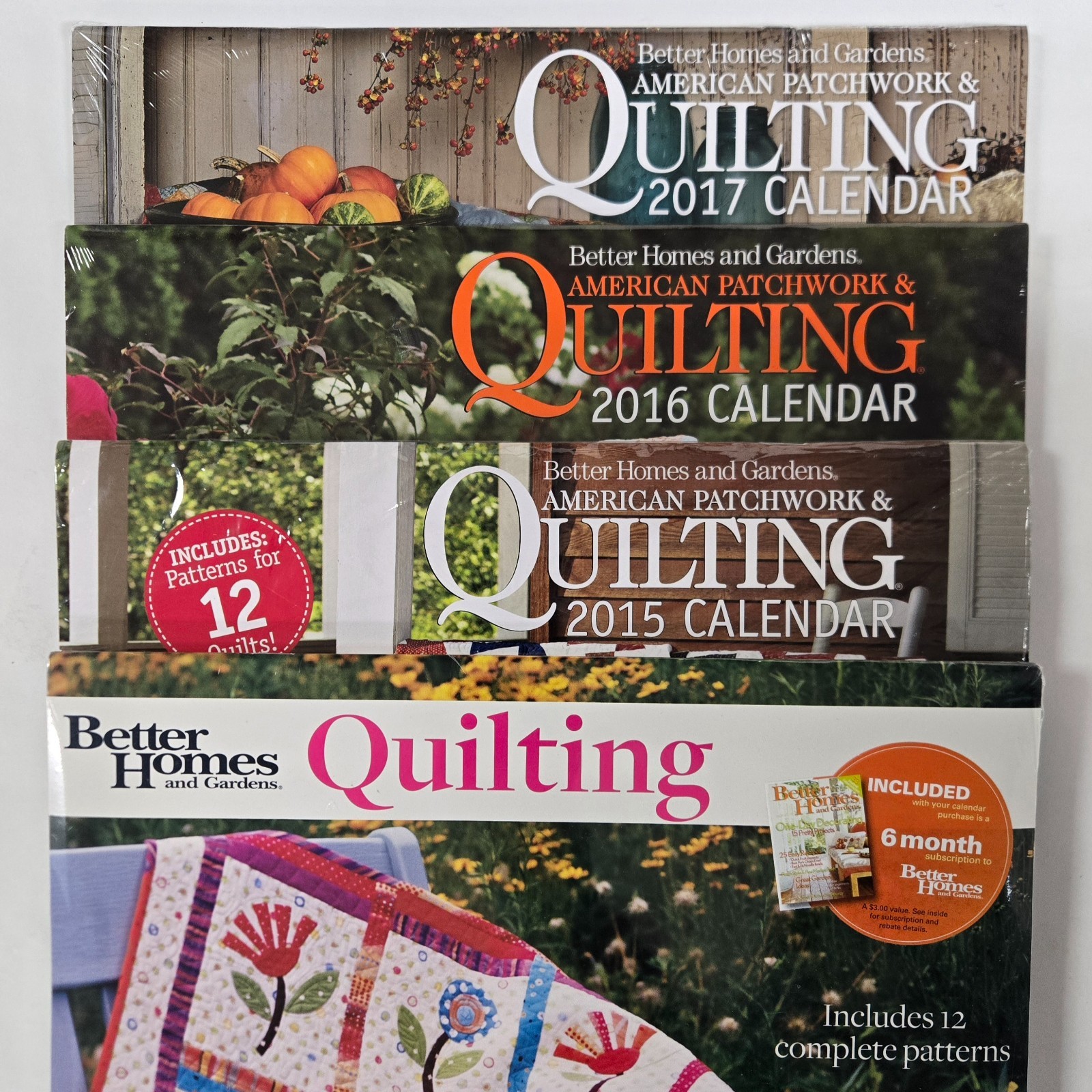 8 SEALED American Patchwork Quilting Calendars 2008-2021 BH&G ~ 12 Patterns Each