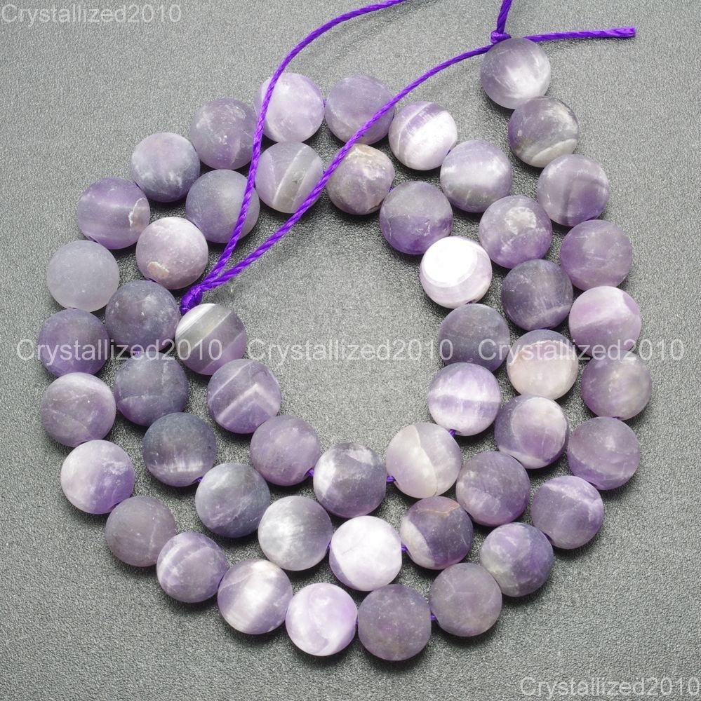 2 Strands Natural Matte Frosted Gemstone Round Loose Beads 4mm 6mm 8mm 10mm 15″