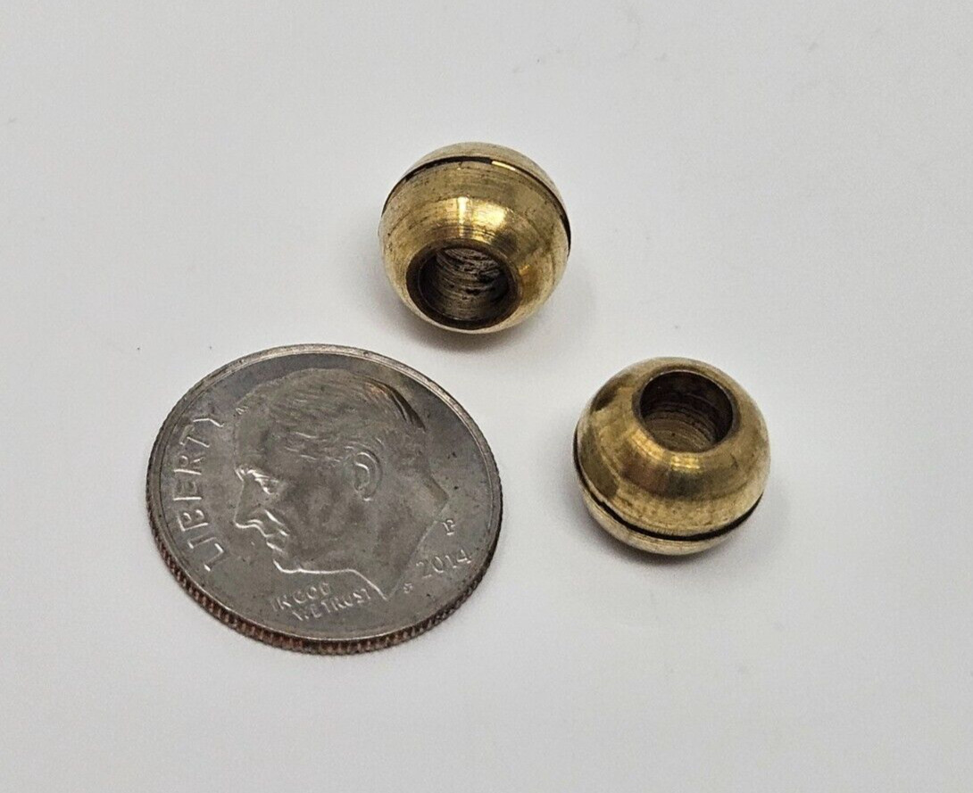 25 pcs VTG Gold Solid Raw Brass Metal Grooved Barrel Beads 10mm Crafts Jewelry