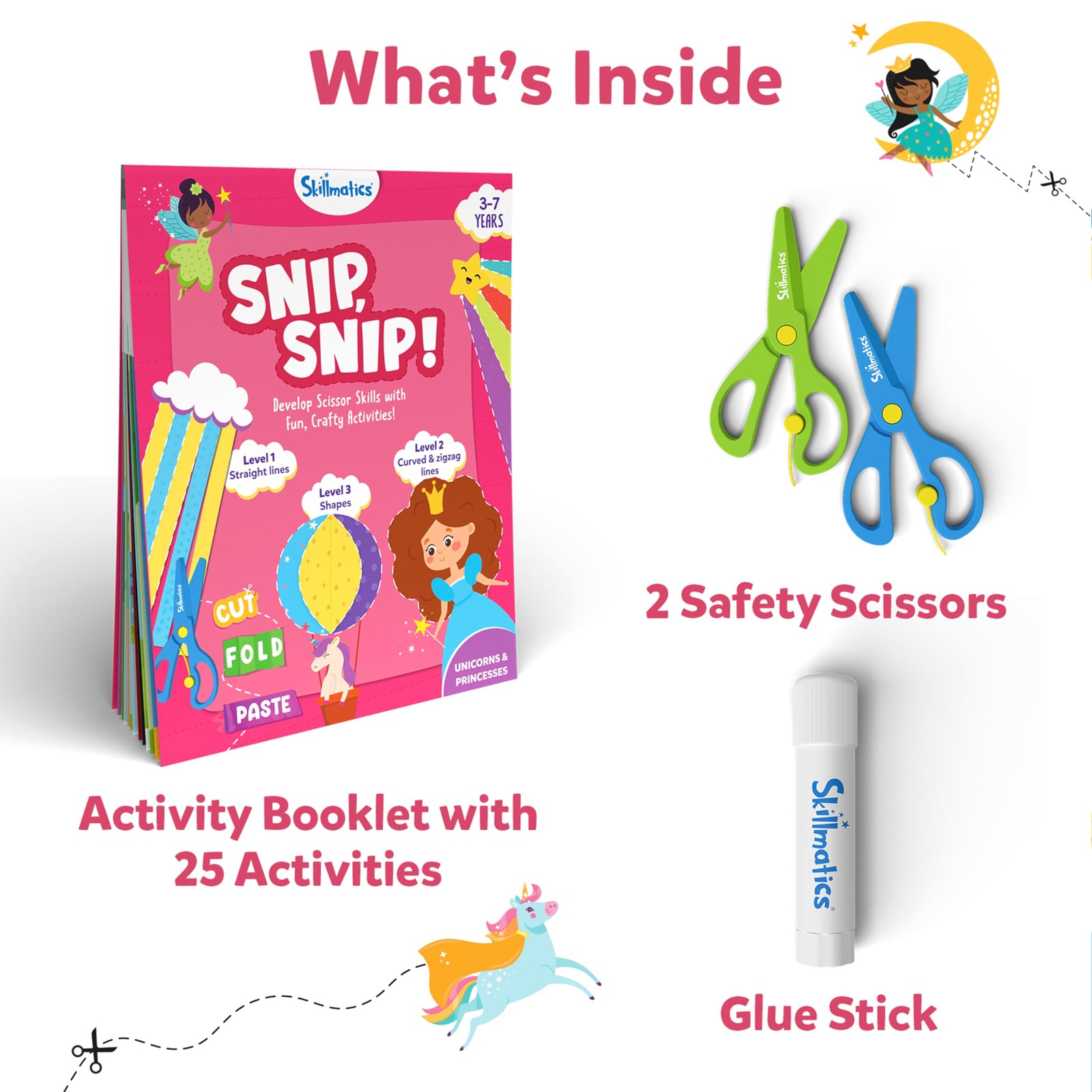 Scissor Skills Activity Book – Snip Snip, 25 Fun Cutting & Creative Activitie…