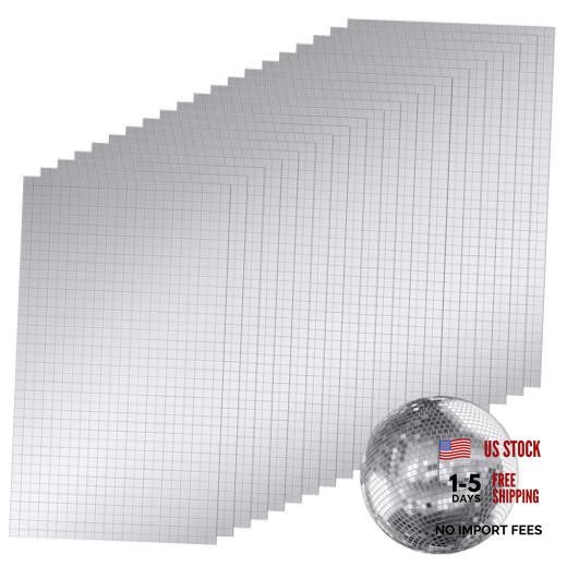 9000 PCS/20 Sheets Mirror Tiles Self Adhesive, 10x10mm Disco Tiles for DIY