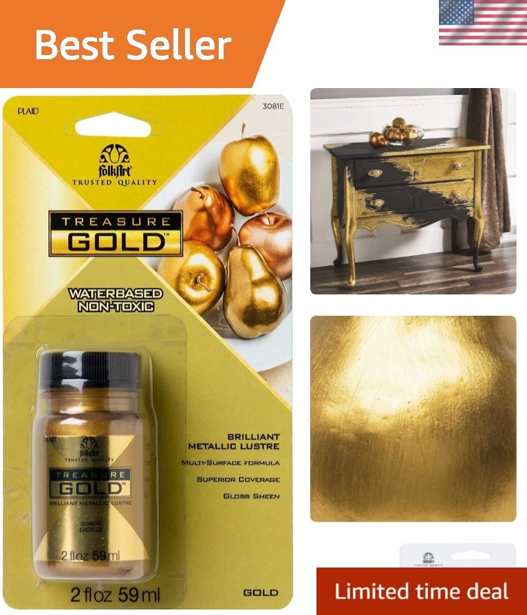 Gold Assorted Easy to Apply DIY Crafts, Art Supplies with A Metallic Finish T…