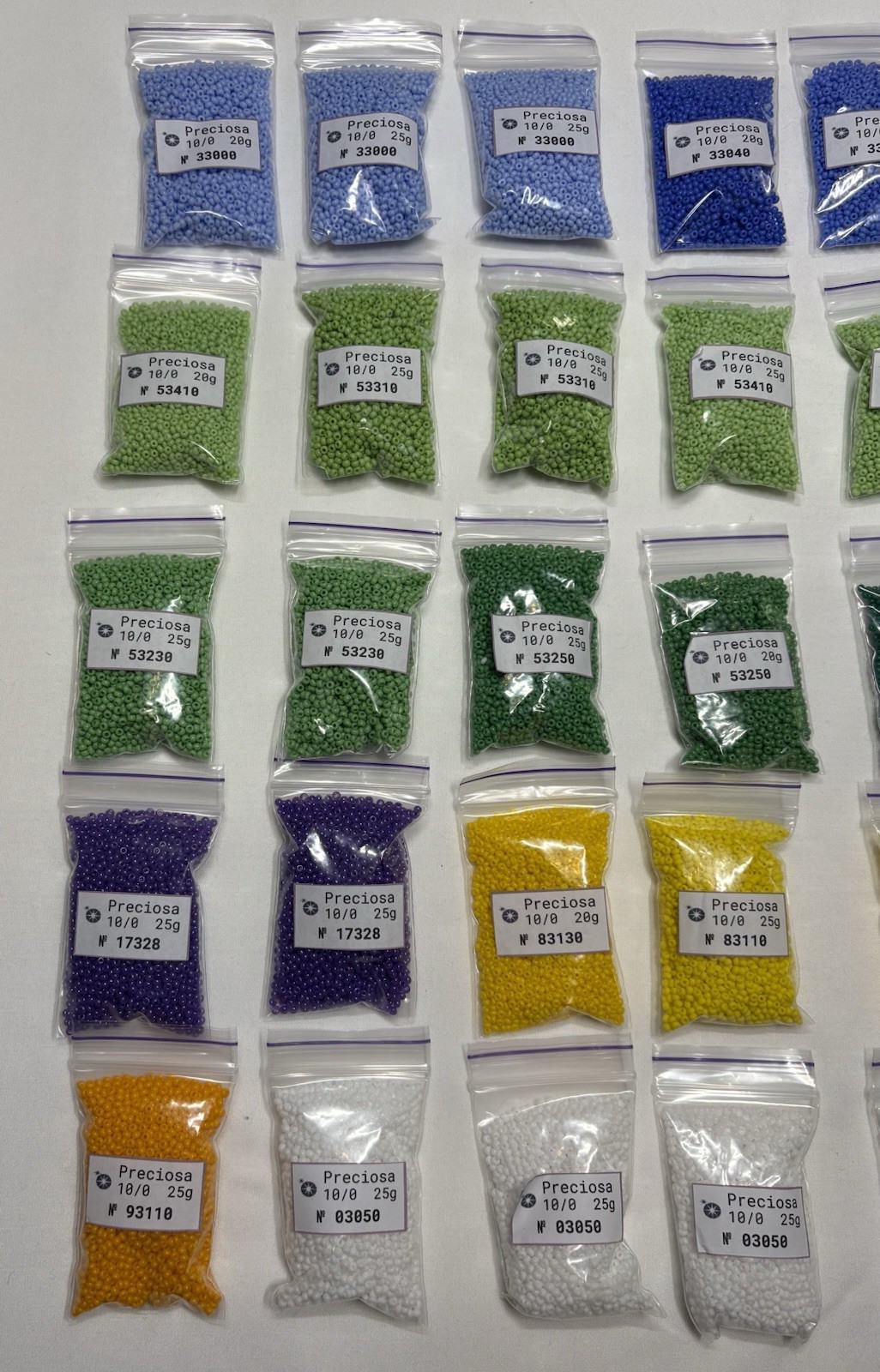 Preciosa 10/0 Seed/Cylinder Beads Mixed Lot Multicolor Loose Assorted Bulk