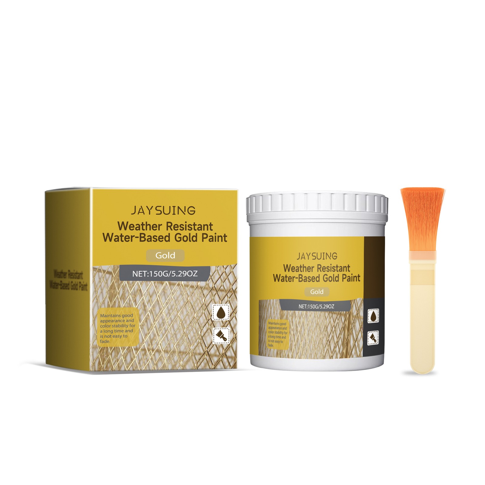 Weather Resistant Water based Gold Paint,Exterior Decoration Paint Fast Drying