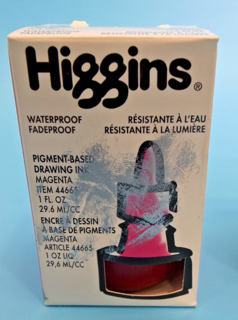 Higgins Pigment-Based Waterproof Drawing Ink 1 fl oz ea. – Set of 7 colors !