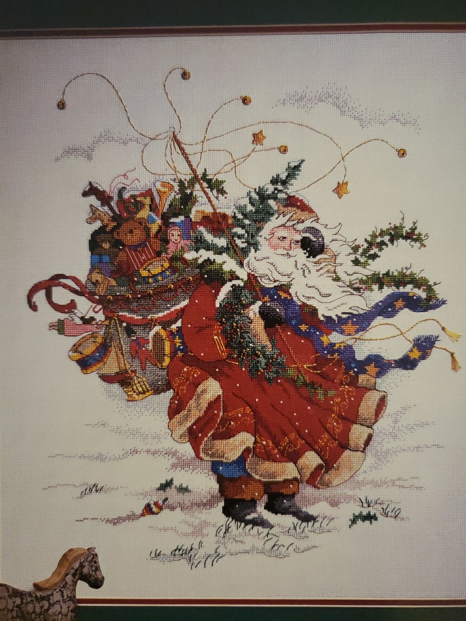 Dimensions Cross Stitch Pattern Leaflet #272 “Windswept St.Nick” Peggy Abrams