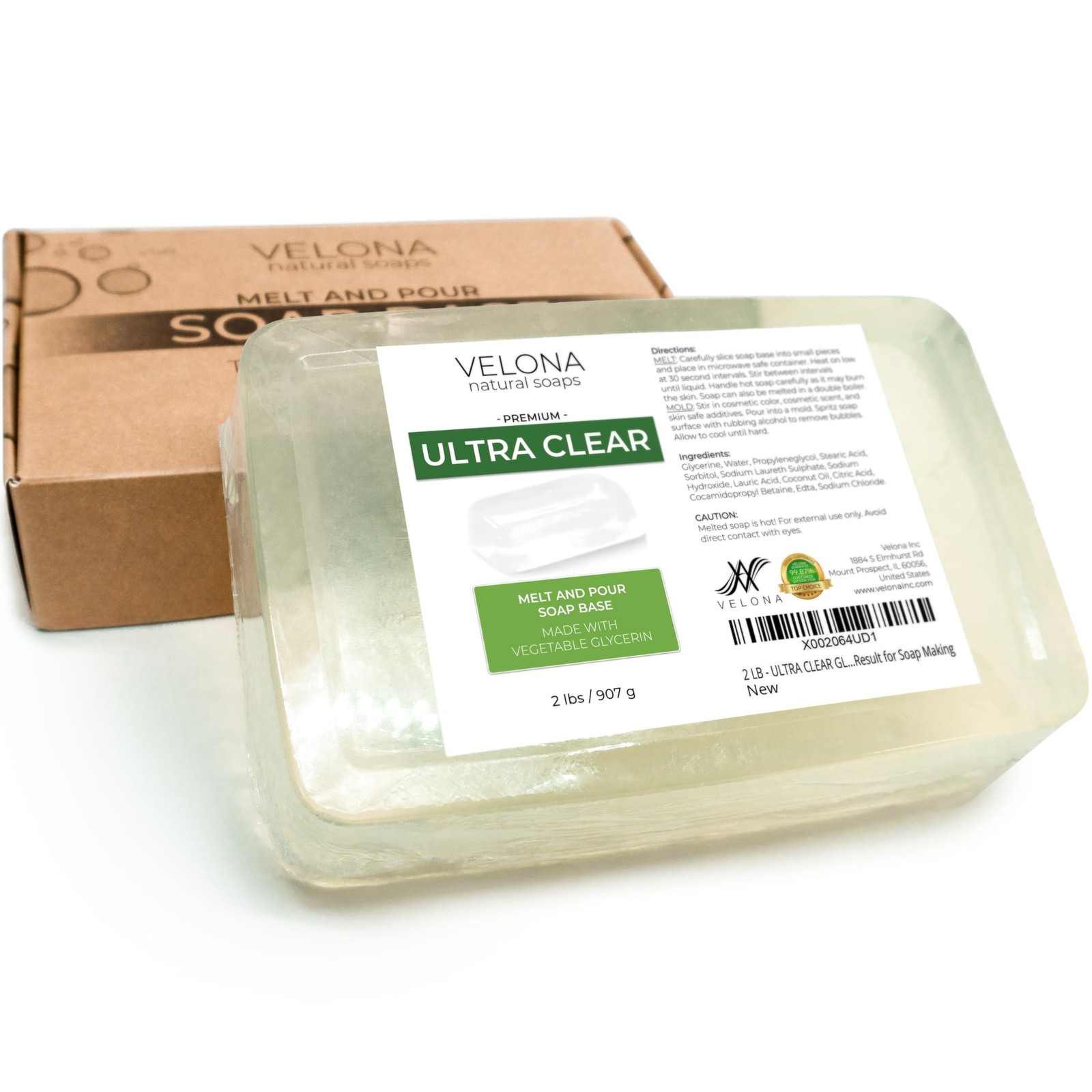 velona 2 LB – Ultra Clear Glycerin Soap Base Melt and 32 Ounce (Pack of 1)