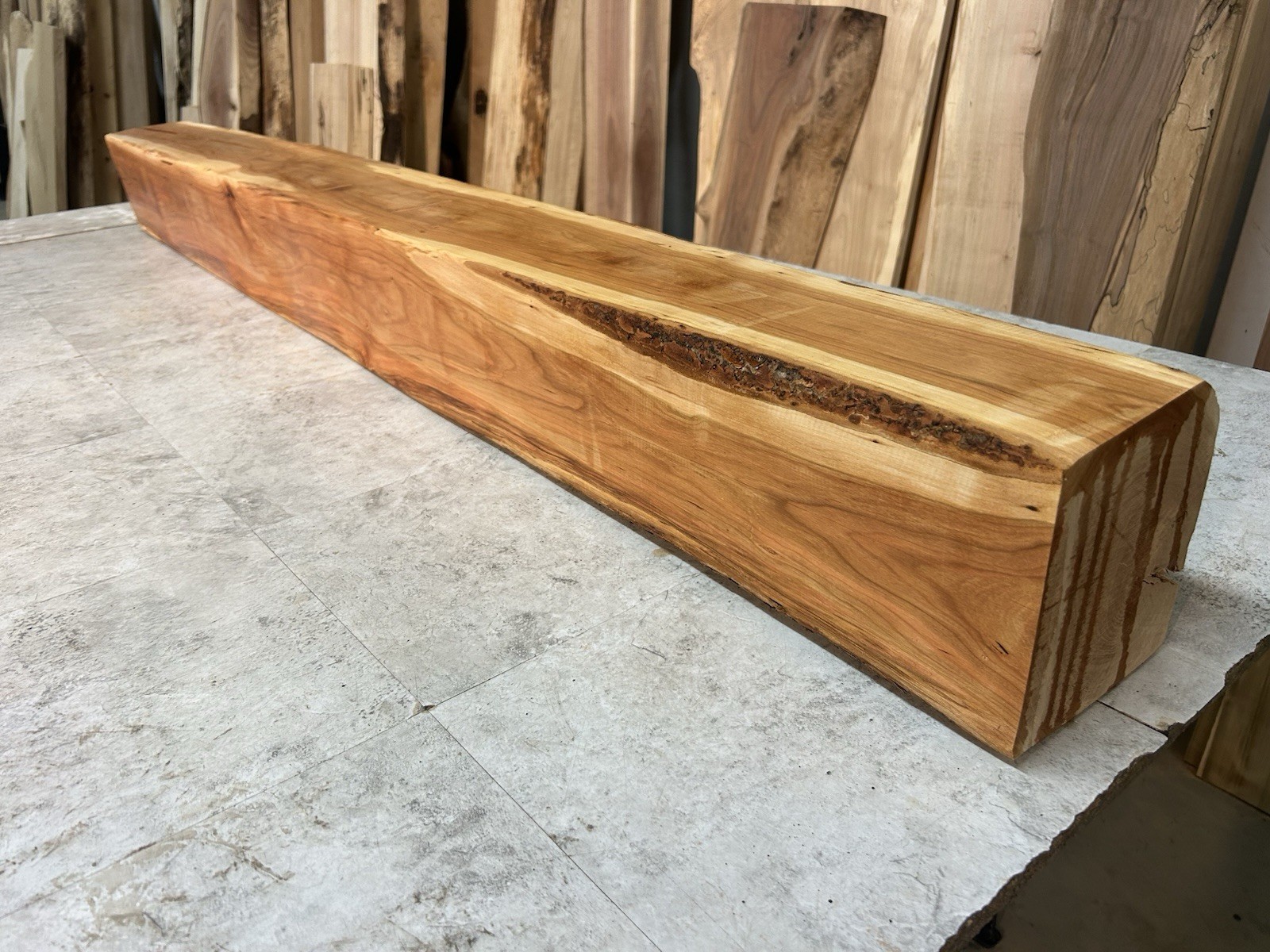 Cherry Mantel Beam/Fireplace Mantel Beam/Rustic Modern Wood/Solid Hardwood Beam