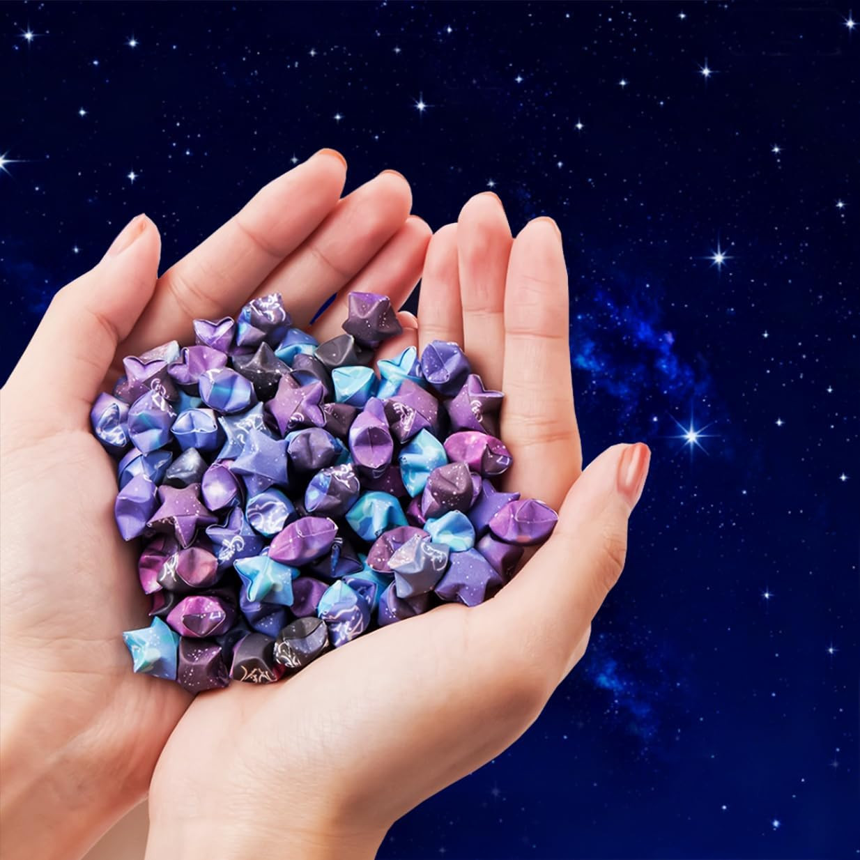 Origami Paper Stars, Colorful Handcraft Origami Lucky Star Paper DIY Paper Arts
