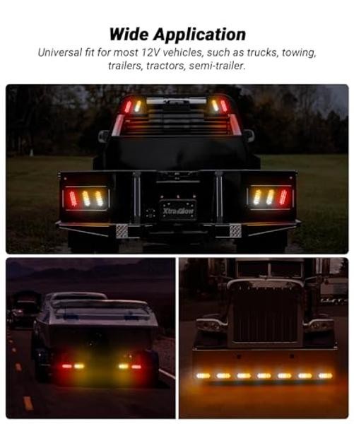 6.3″ Oval Amber/White Strobe Lights 24LEDs Recessed with Quad Amber & White