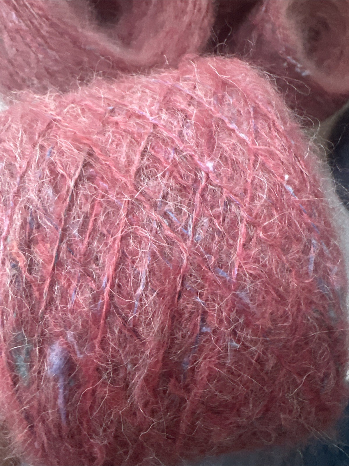 Mohair Yarn 100% High Quality Frozen Berry Color 799G total