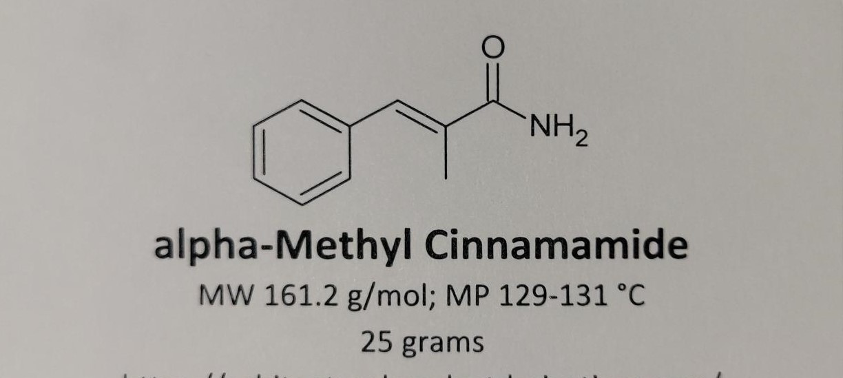 alpha-Methyl Cinnamamide (25 g) Cinnamide Derivative Experimental Bird RepeIIent