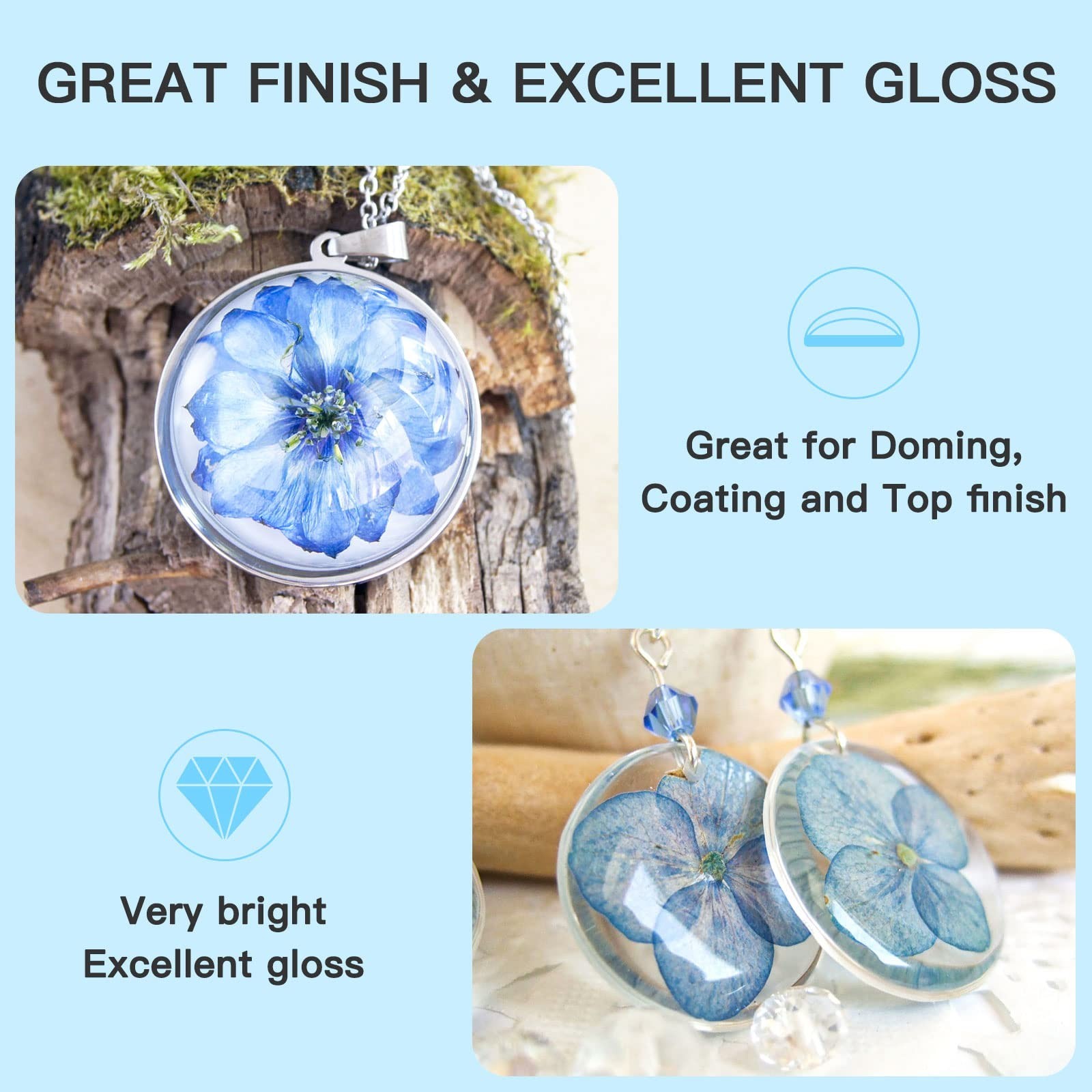 JDiction UV Resin; 500g High Viscosity Hard Resins with Crystal Clear Thick U…