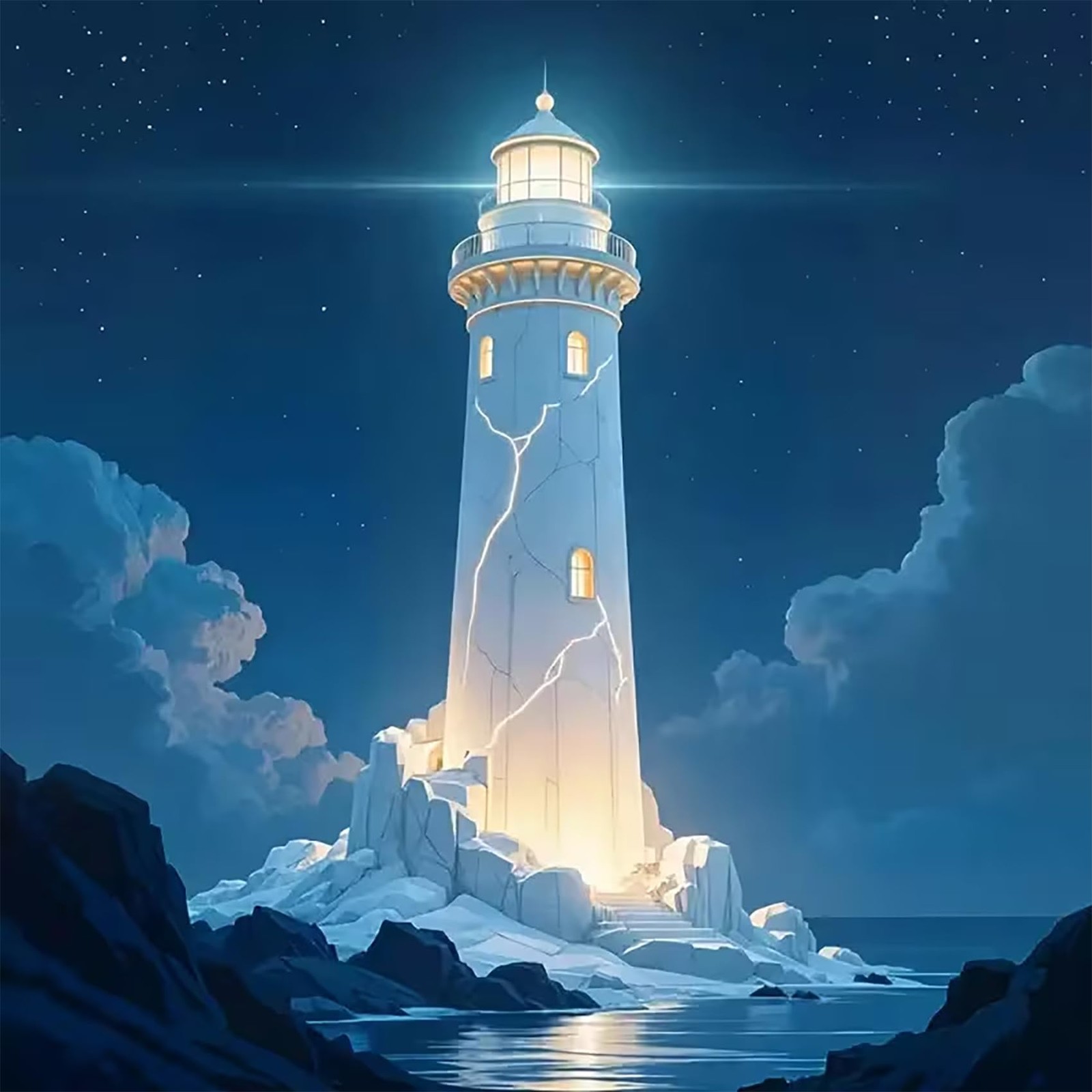 5D Lighthouse Sea Diamond Painting Kits for Adults Beginner,DIY Diamond Art Kits