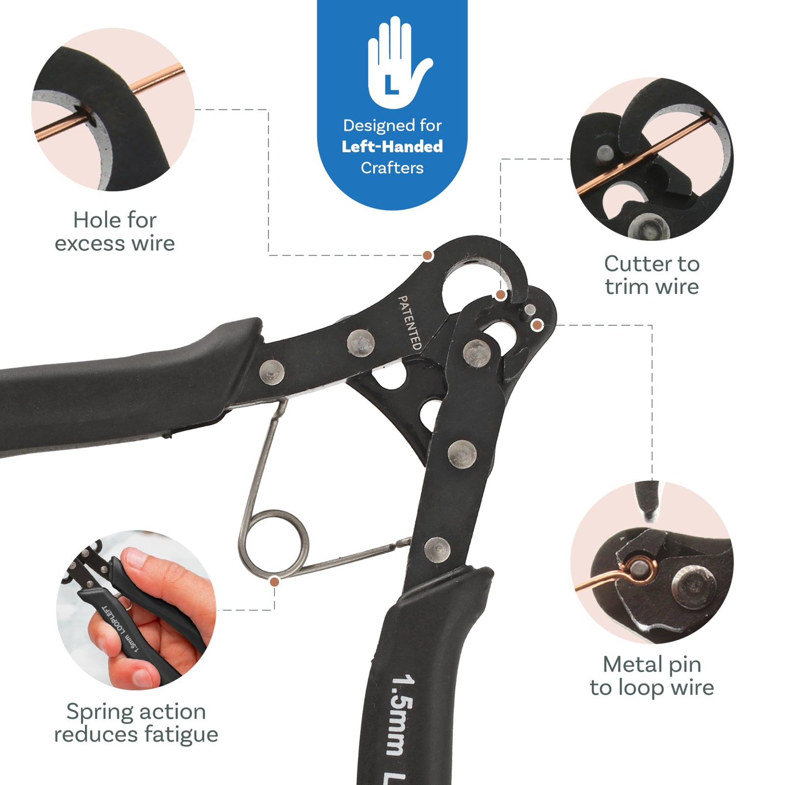 Original Left-Handed Step Looper – Create and Trim Consistent 1.5 mm Loops fo…