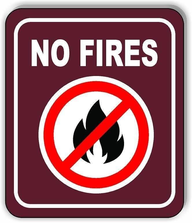 NO FIRES CAMPING Metal Aluminum composite sign