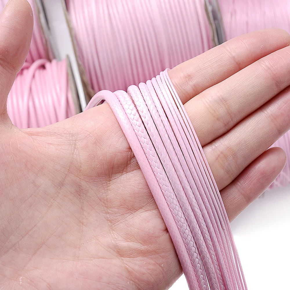 0.5/0.8/1.0/1.5/2.0/2.5/3.0Mm Colorful Waxed Cord Cotton Thread Cord String DIY