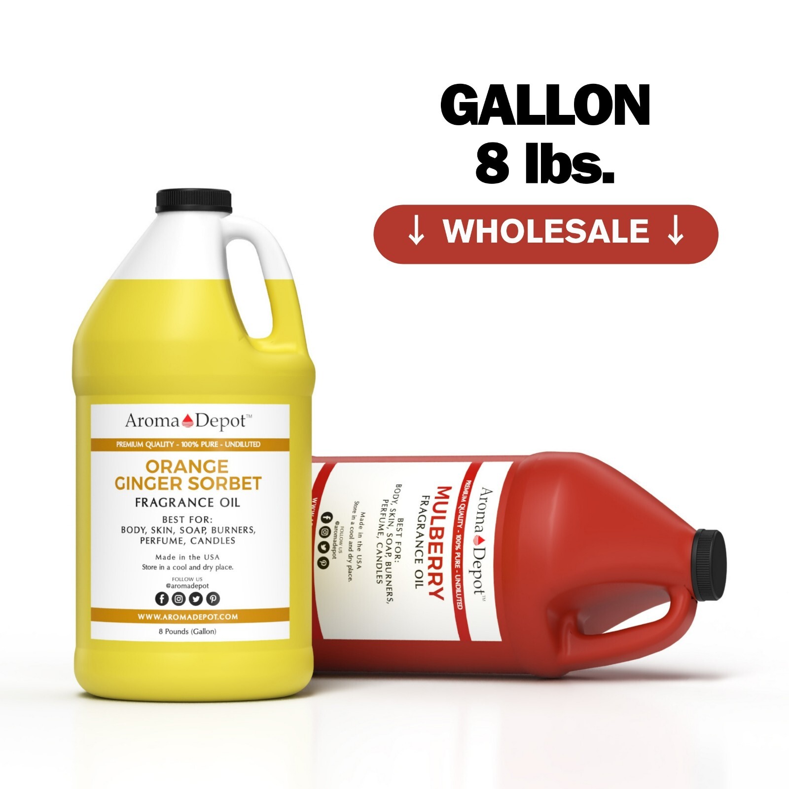 Half Gallon Fragrance Oil 4 lbs. Soaps Burner Diffuser Candle Making Wholesale
