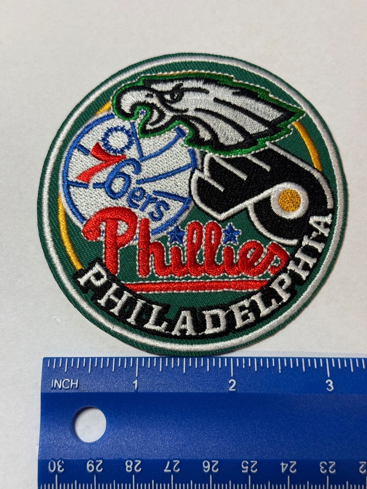 Philadelphia all sports circle 3 inch embroidered iron on patch