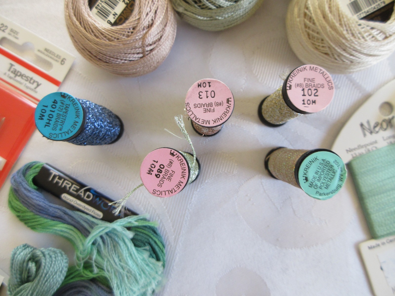 SPECIALTY Needlepoint Threads, MIXED LOT RAINBOW GALLERY KREINIK DMC CARON