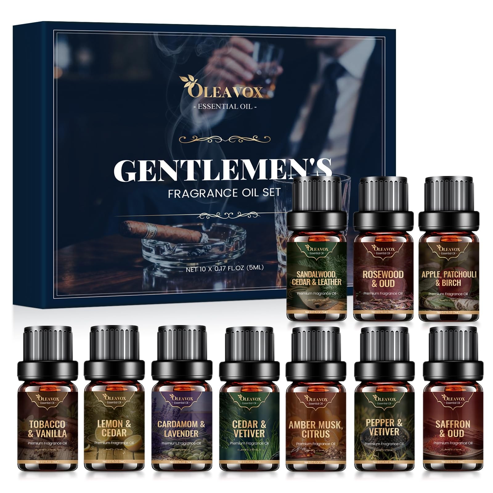 Men Essential Oils Set, Gift For Father, Masculine Fragrance Oils Blends For