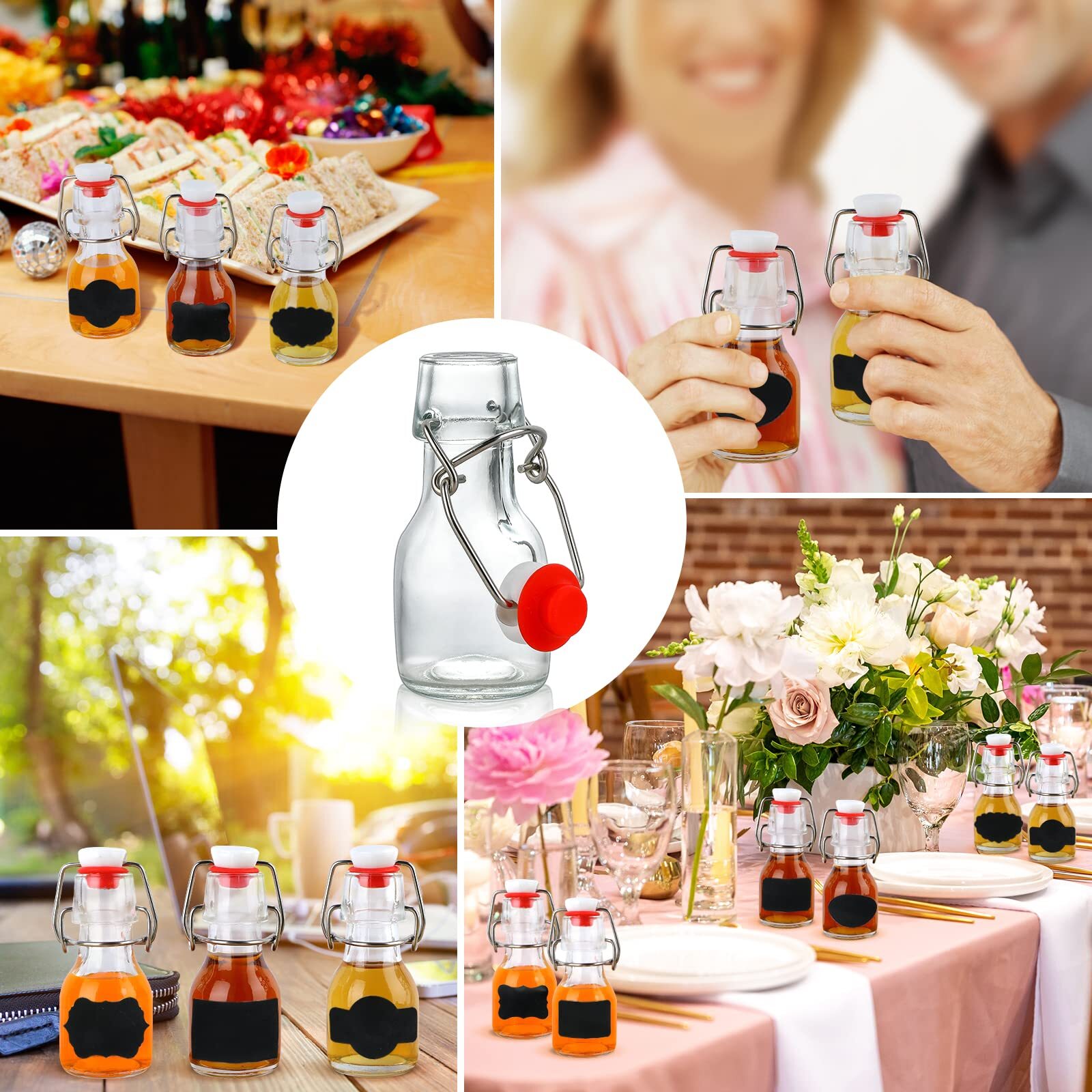 Swing Top Glass Bottles Set Of 30 2oz Mini Glass Bottles With Swing Top Lids Liq