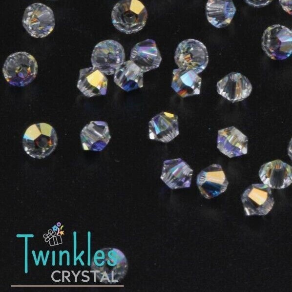 #5328 – 3mm Swarovski Crystal Beads Xilion Bicone Beads Crystal AB