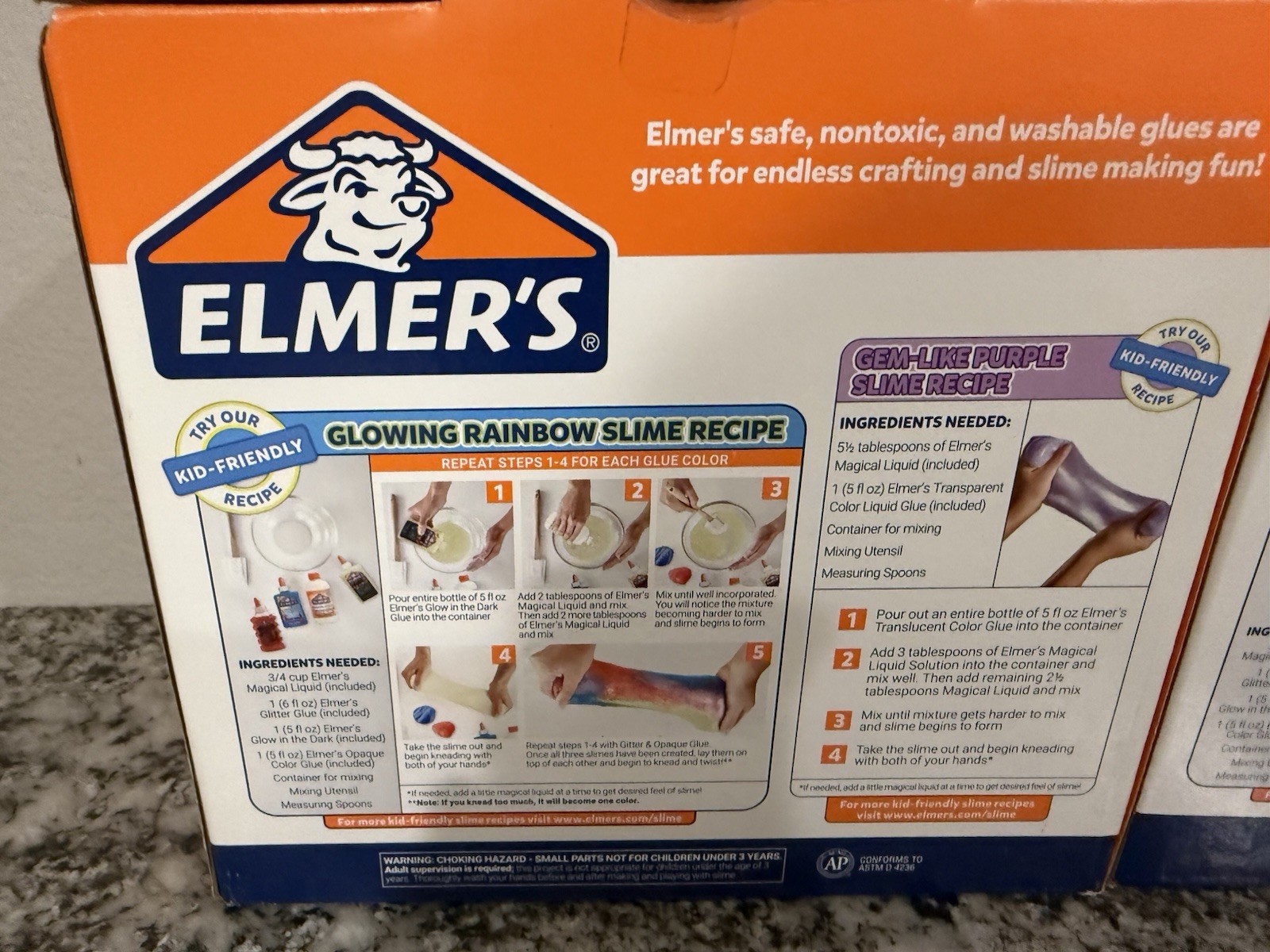 Elmer’s Glue Ultimate Slime Kit 10 Piece Washable Glitter Colors Glow – 2 Boxes!