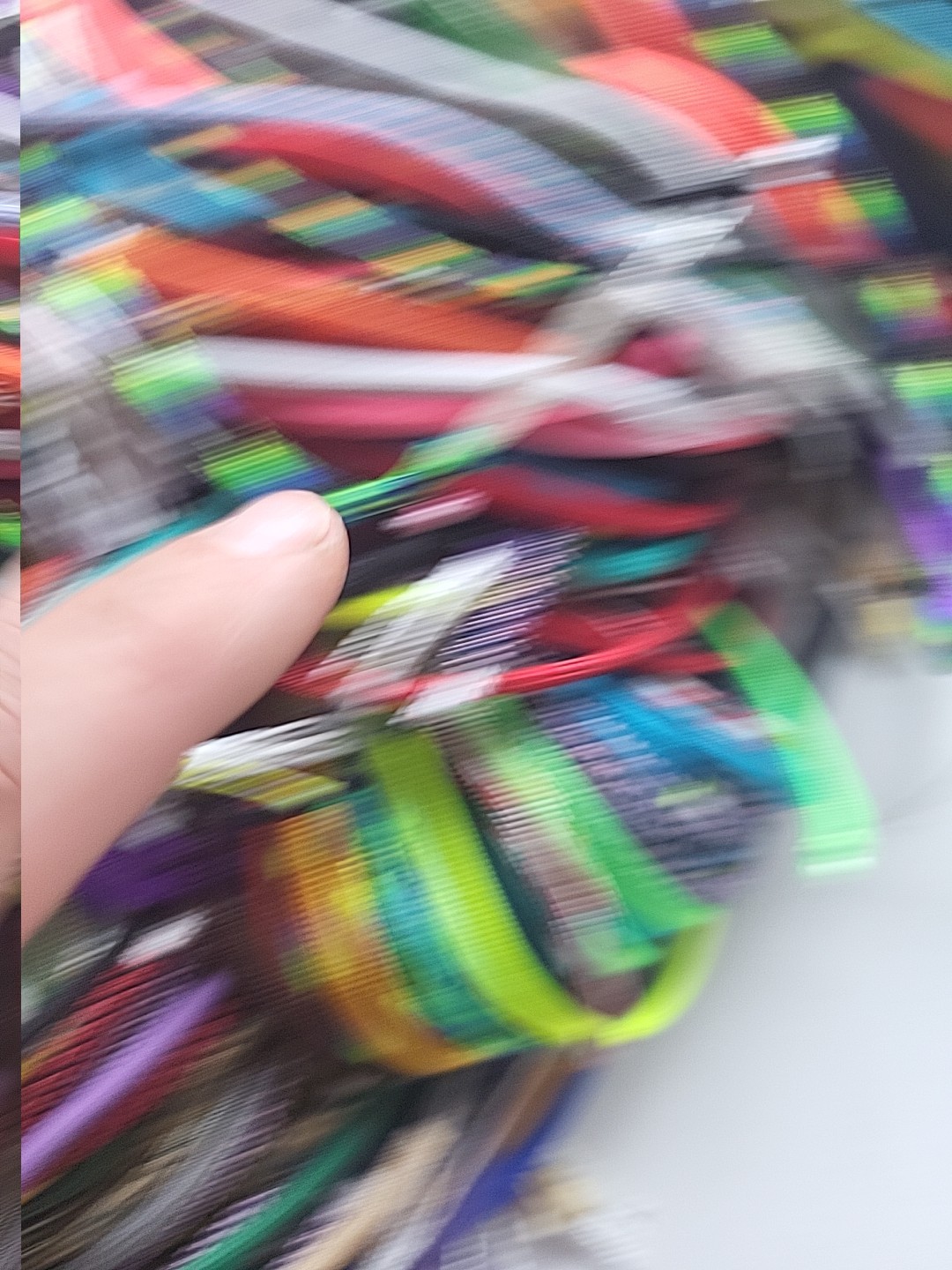 Lot of 550 Paracord Scrap, Scraps, 8 ounces, About 100 ft. of Assorted Colors