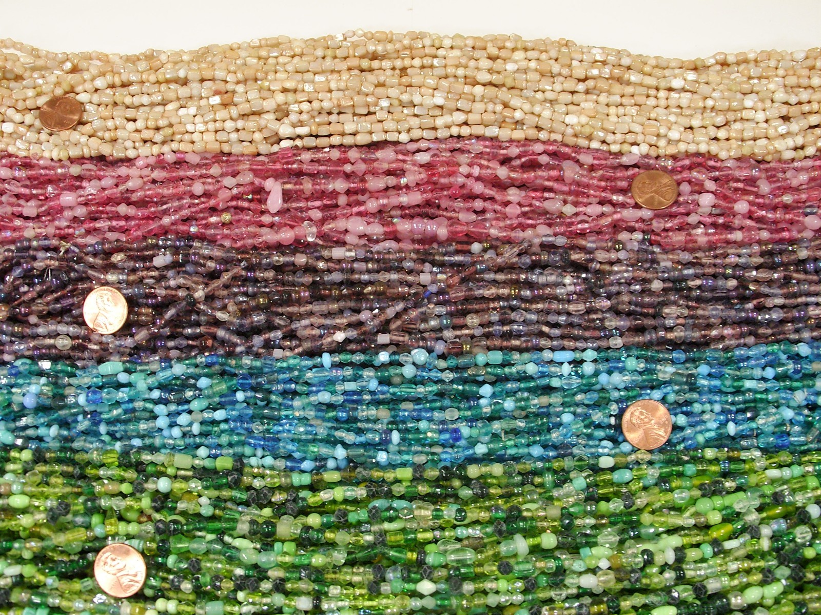 100 Strands 36″ India Handmade Assorted Color Glass Beads Wholesale Bulk (CT-70)