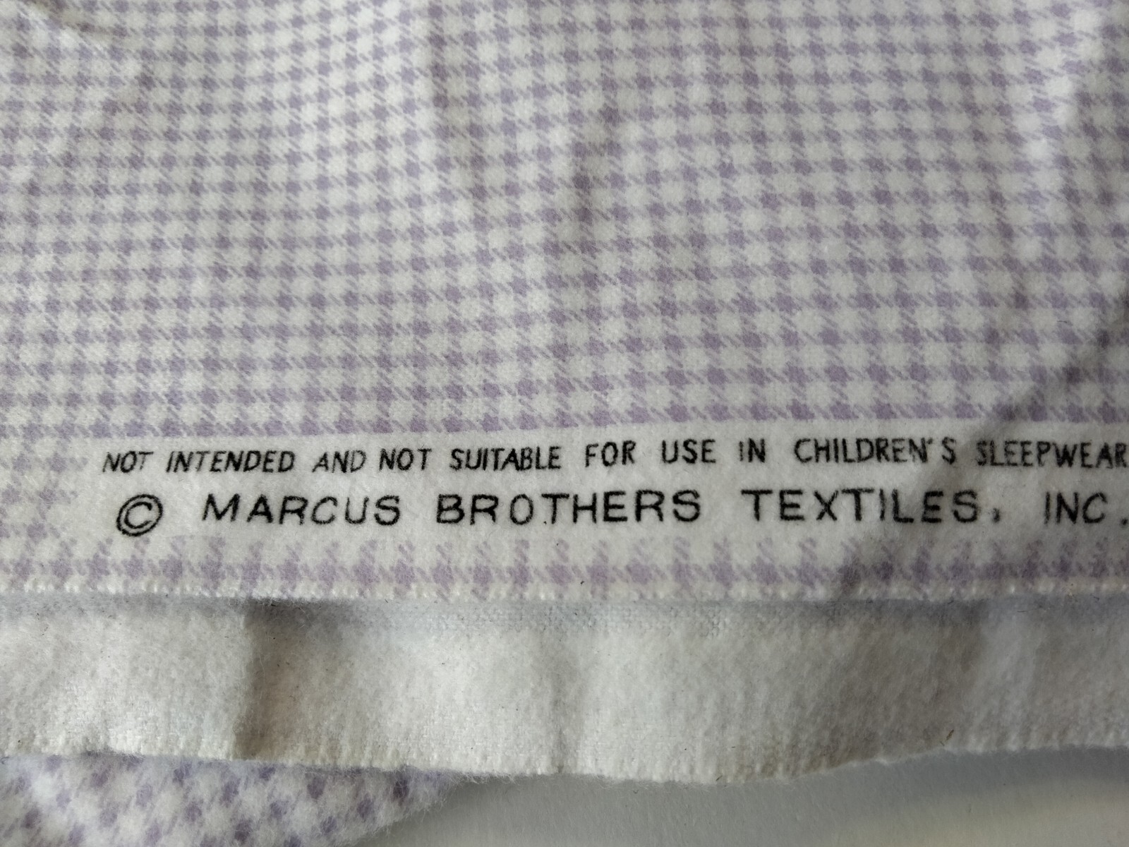 Marcus Brothers Textiles Flannel Fabric Pastel Purple Check 2.5 Yds Unisex Baby