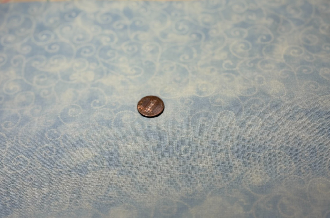 Moda * Light Blue Tonal Swirls * 100% Cotton Remnant * 8″ x 22″