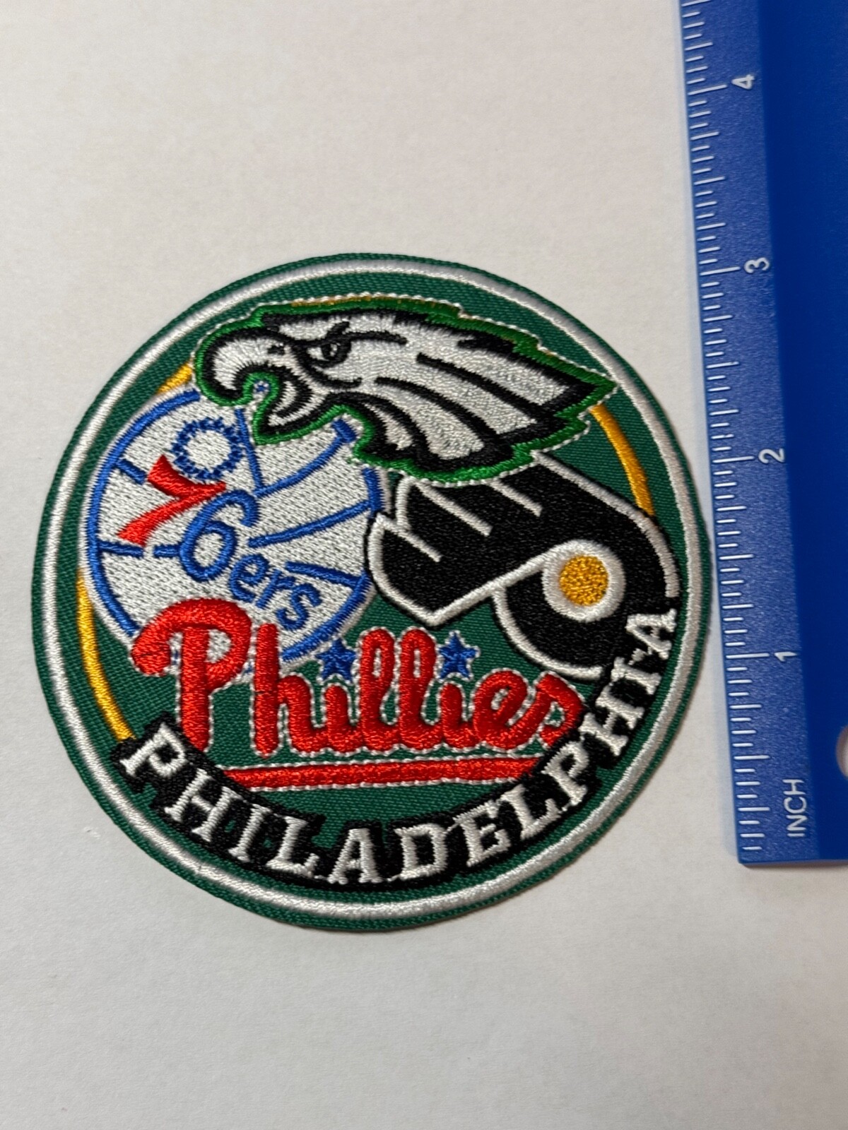 Philadelphia all sports circle 3 inch embroidered iron on patch