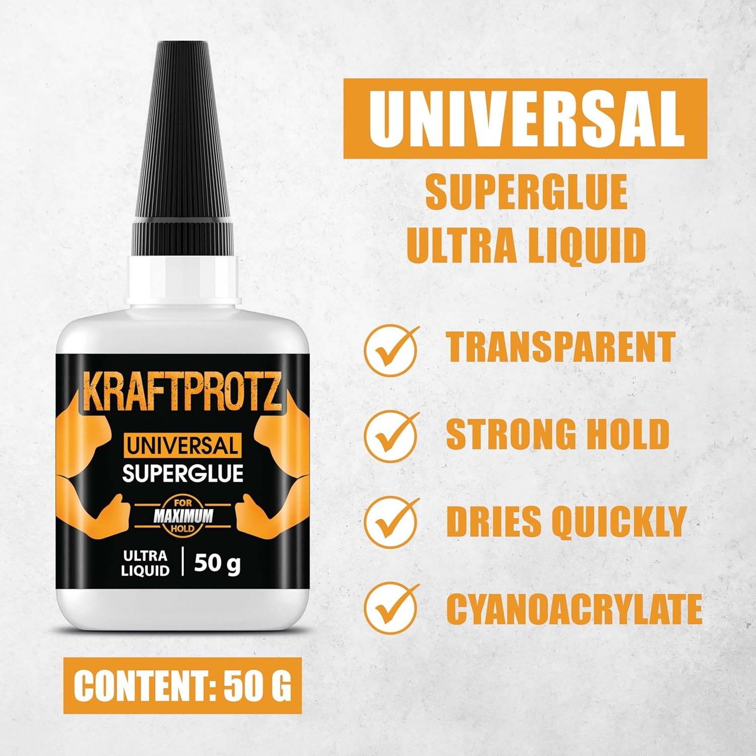 German Superglue Extra Strong Ultra Thin Super Glue with Anti Drying Tip 1.76oz