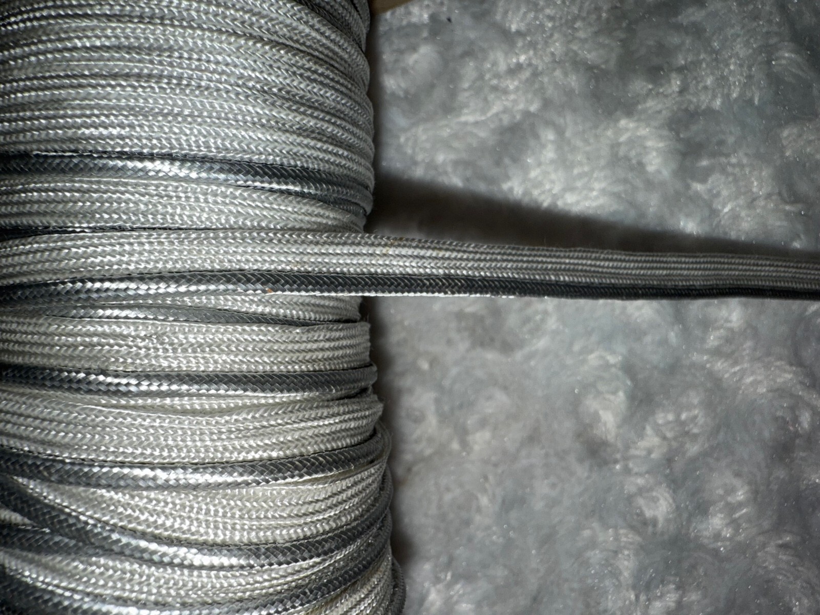 10 yards white metallic silver sewing upholstery trim 1/8″ lip piping 3/8” wide