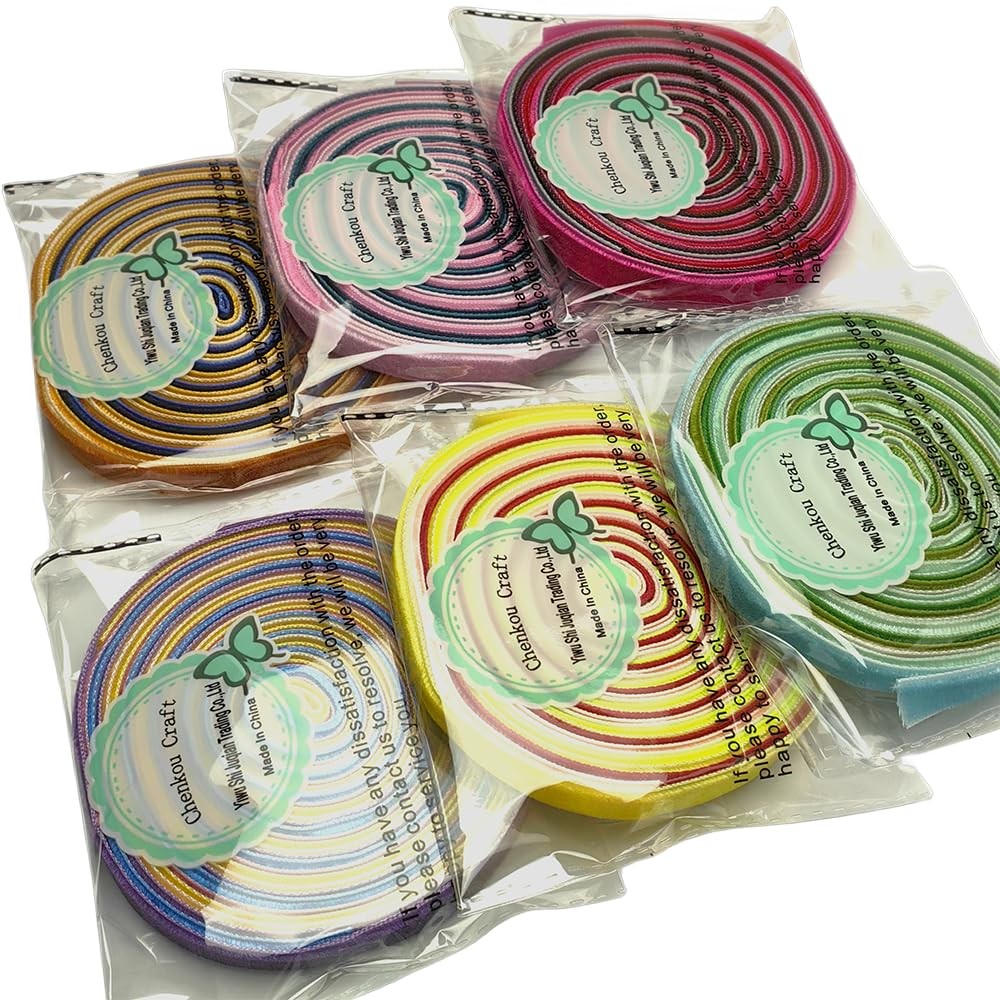 30 Yards 1/8″ (3mm) Velvet Ribbon Total 30 Colors Assorted Lots Bulk, 1/8″(3mm))