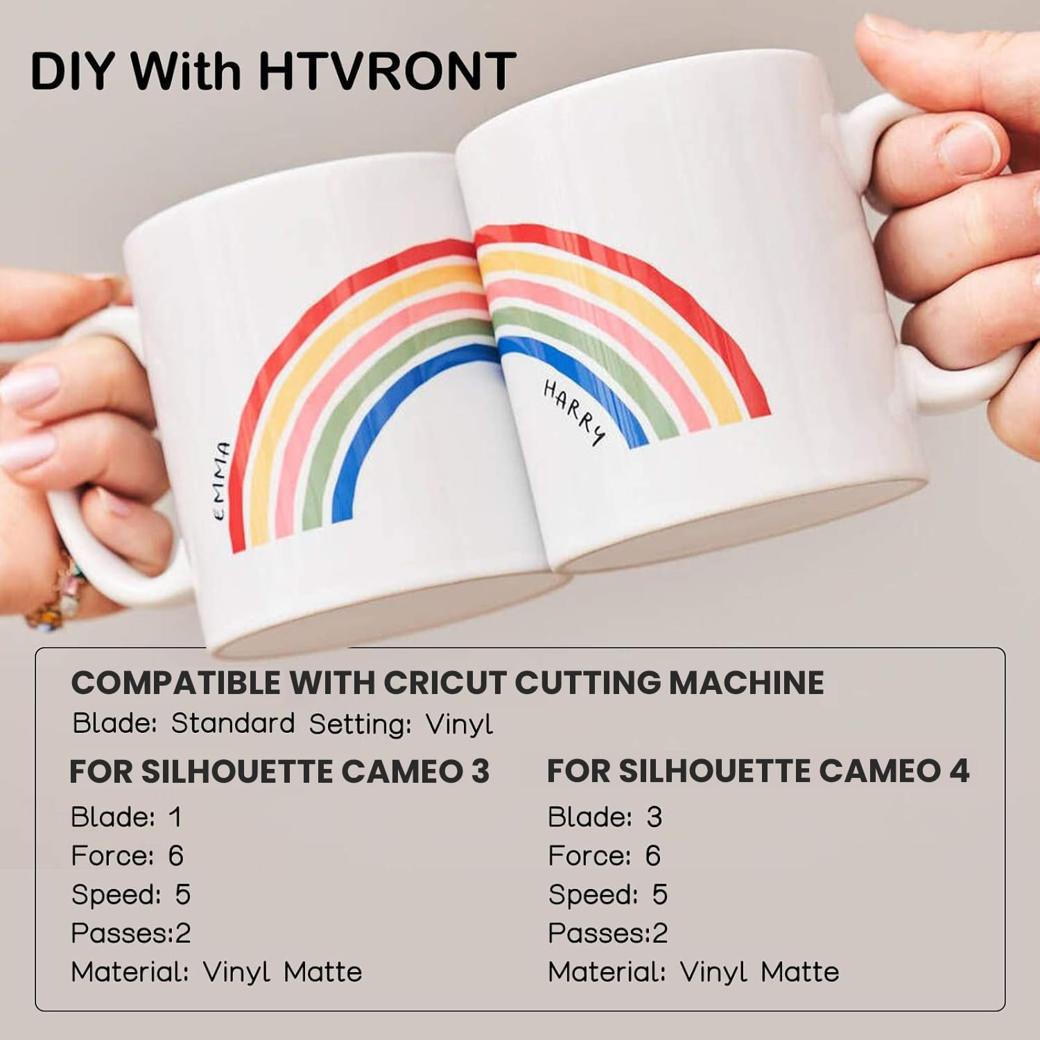 HTVRONT White Permanent Vinyl, 12″ x 14 FT Glossy White Adhesive White Vinyl Rol