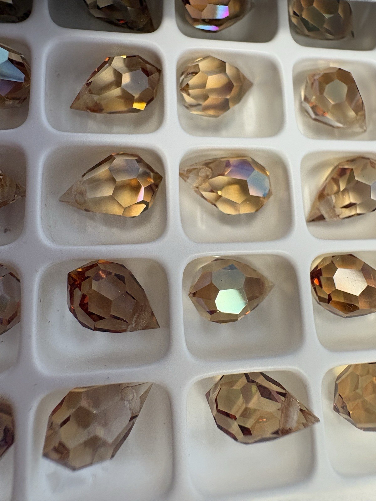 10×6 PENDANT TOP HOLE GLASS PRECIOSA CRYSTAL CELSIAN 144 PCS. $39.00
