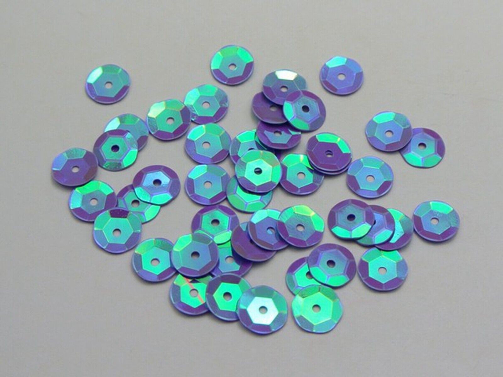 3000 Purple AB 8mm CUP round loose sequins Paillettes sewing Wedding craft
