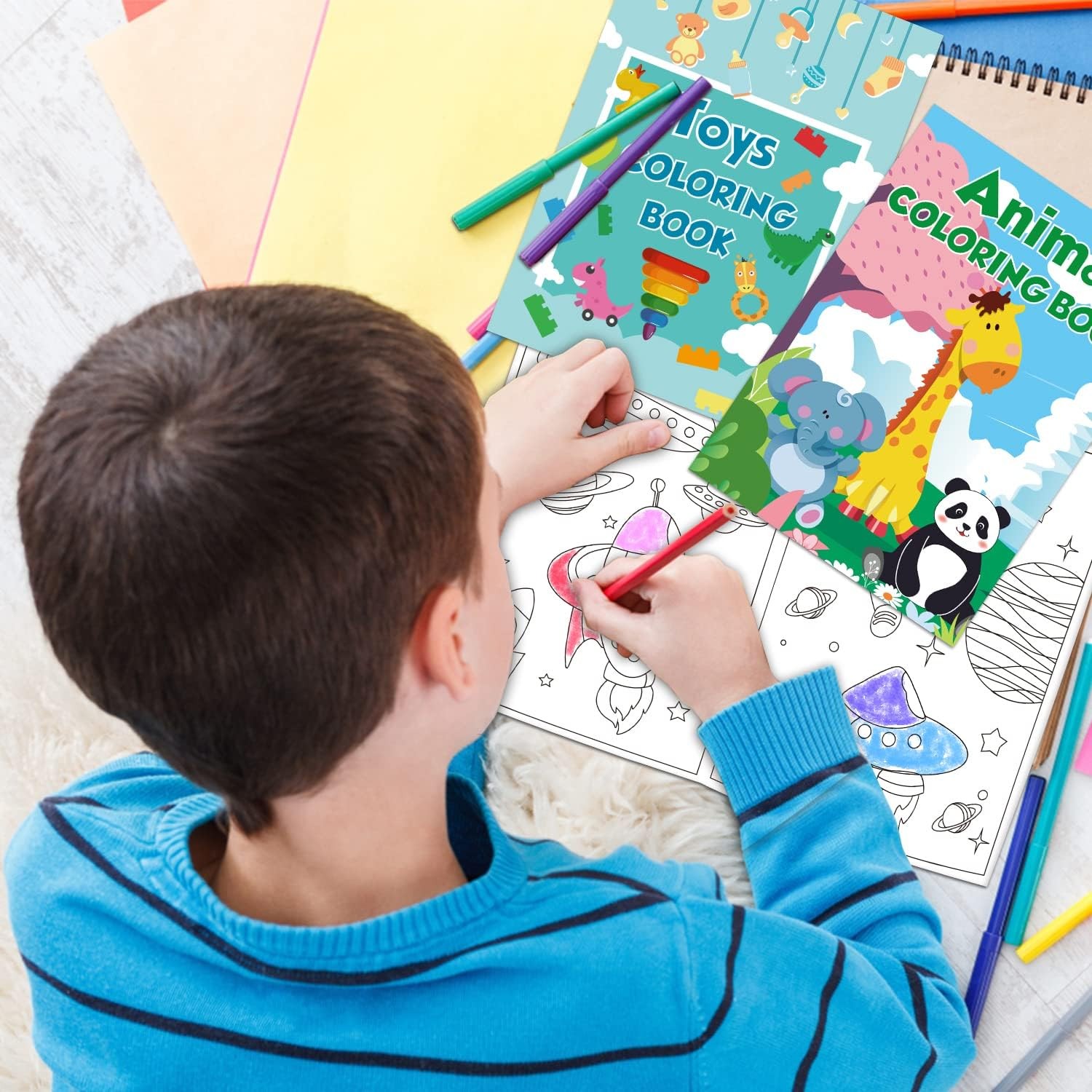 24Pack Small Coloring Books for Kids Ages 4- 8, 8- 12, Bulk 18*13cm, Colorful