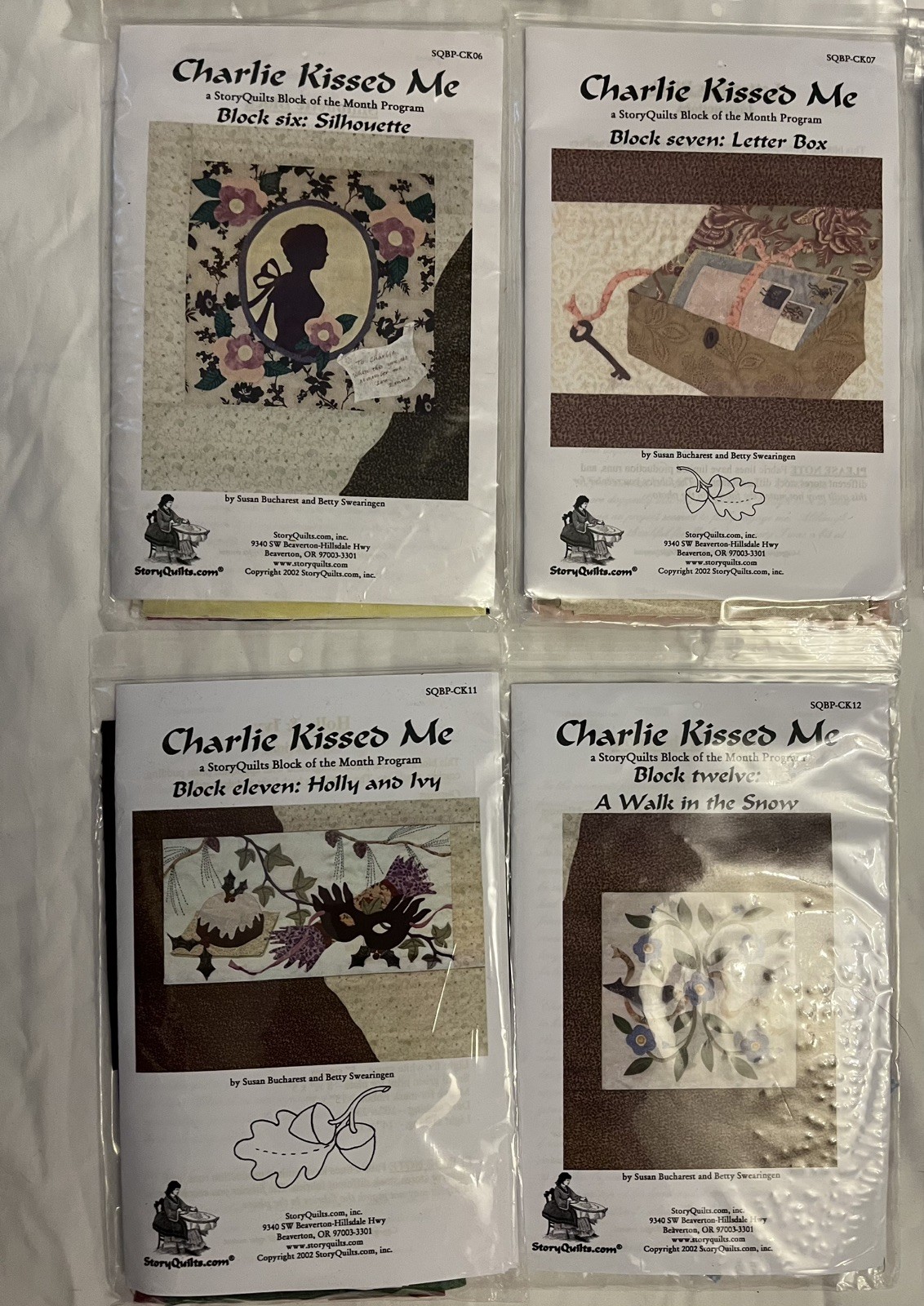 2014 Charlie Kissed Me A StoryQuilts Block Of The Month Prgm (All Blocks 1-14)